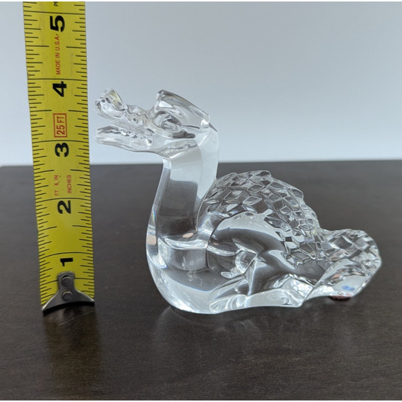 Baccarat France Crystal Dragon Sculpture Figurine Paperweight 4" H - Gift Idea - Picture 12 of 13